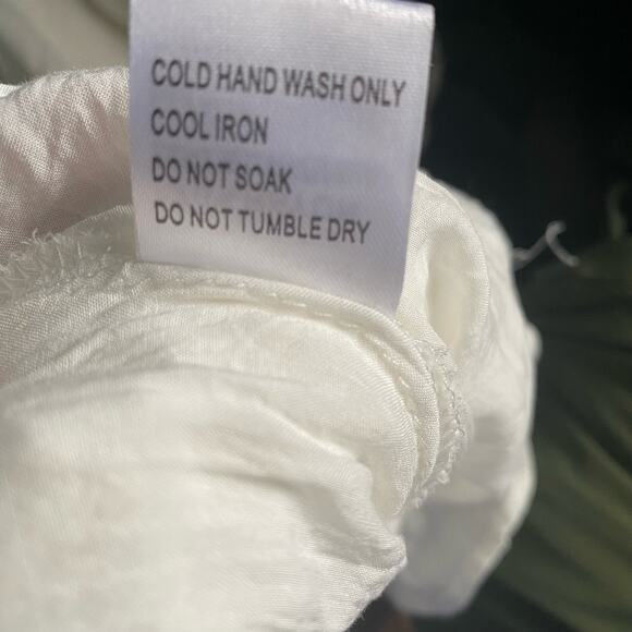 Princess Polly White Linen Blend Square Neck Babydoll Mini Dress Size 8 - Picture 7 of 7